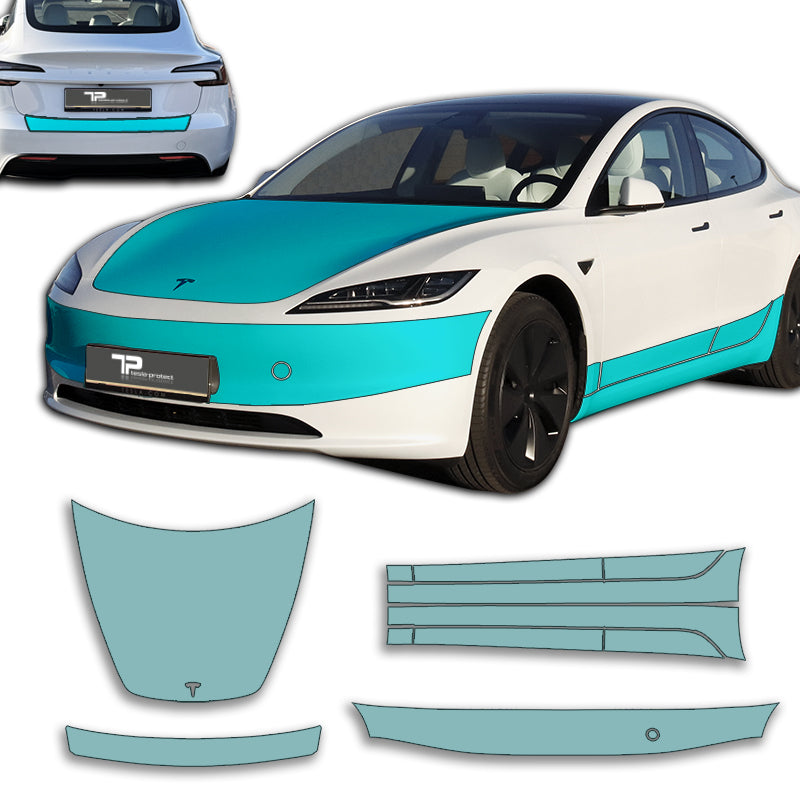 Model 3 “Highland” Ultimate Kit – Großes Lackschutzfolienset PPF für alle exponierten Bauteile