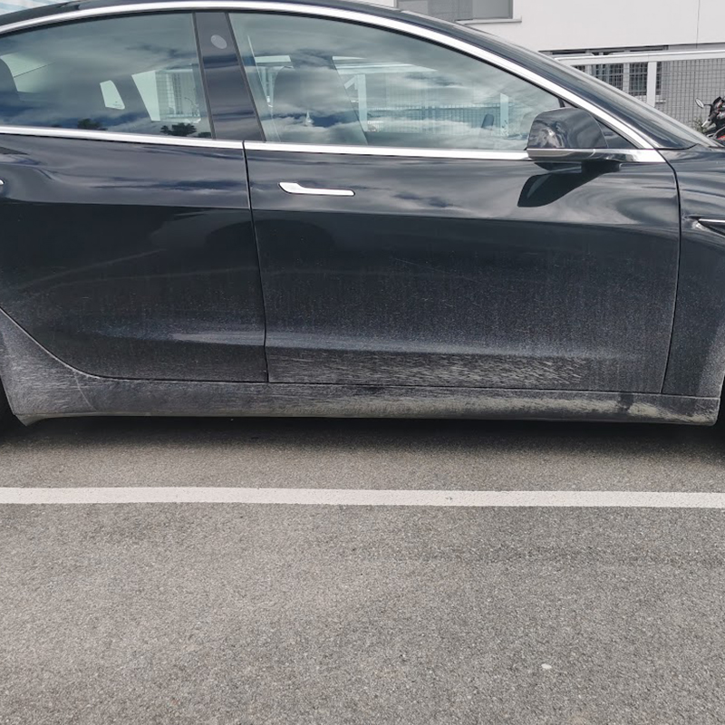 Transparentes Schutzfolienset Tesla Model 3 hinterer Seitenschweller